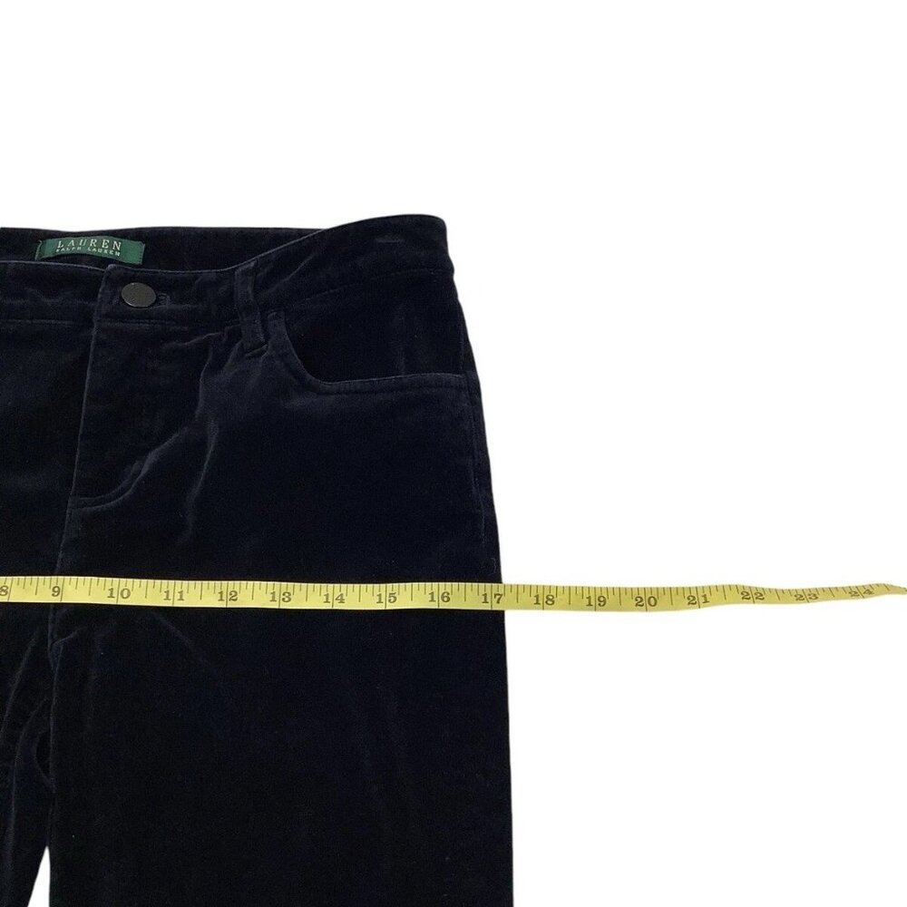 Lauren Ralph Lauren Dark Blue Velvety Mid-Rise Straight Leg Jeans Womens Size 2 - Picture 7 of 9